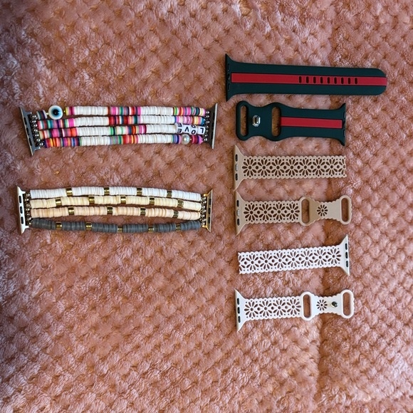Colorful and Neutral Apple Watch Bands Set for 46mm, small 5-7 inch wrist size